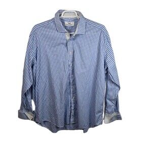 Business To Business Men's 19 37-39 Classic Gingham Checkered Long-Sleeve Shirt